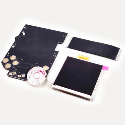 Verbessertes IPS-Display-Kit für GB mit Aufhellendem Bildschirm, Lautsprecher, Geschweißter Ersatz für Gameboy Classic Handkonsole, Punkt-für-Punkt, Großes LCD, Einstellbar
