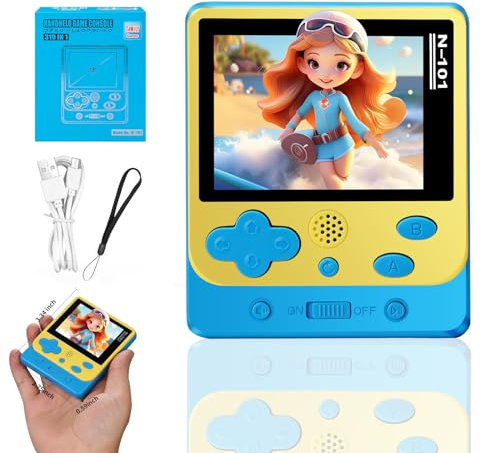 Juegos de mano para niños y adultos, 319 videojuegos retro clásicos integrados, pantalla a color de 2.5 pulgadas, recargable, portátil, para niños, niñas, juguetes electrónicos de viaje, regalo de