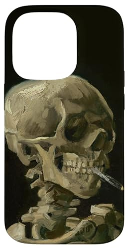 Van Gogh Rauchender Totenkopf, künstlerisches gotisches Hülle für iPhone 14 Pro