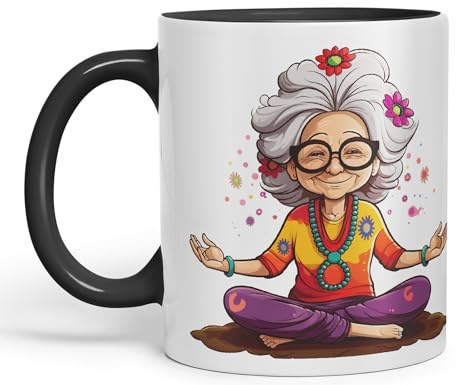 Vixar The Path to Inner Peace Begins with Four Words,Not My f… Problem'' Joke sarkasm Ceramic Coloured Mug Cup for Tea Coffee Hot Brew 330ml 11Oz Gift (Black)