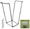 liwzszwil Garden Metal Trash Bag Holder, holdes 30-45 Gallon Garbage Bag Holder,Garden Leaf Bag Support Frame,Outdoor Multi-purpose Heavy Duty Metal Rubbish Bag Holde With 8 Fixing Clamps (2PC)