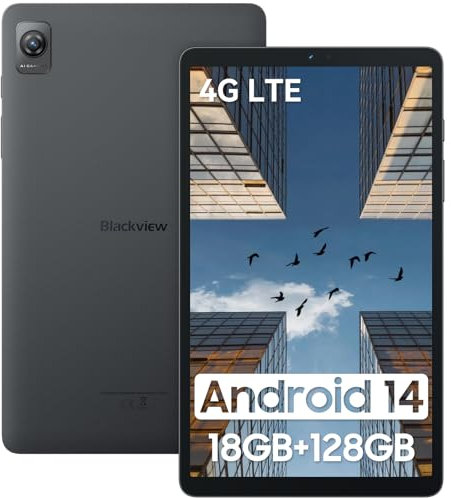 Blackview Tablet 8 Inch Tab60 Android 14 Tablets,18GB+128GB/2TB,Gaming Tablet With Sim Card Slot(Dual 4G LTE & 5G WiFi),Octa-Core,8MP+13MP,GPS,338g And 8.4mm Mini Tablets,6050mAh