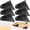 6 Stück Schwebende Regalhalterung Schwarz, 8CM Dreieckshalter Wandhalterung Regal Unsichtbar Regalhalterung Shelf Bracket, Dreieck Wandregal Halterung Versteckte Regalträger für Lagerregal Bücherregal