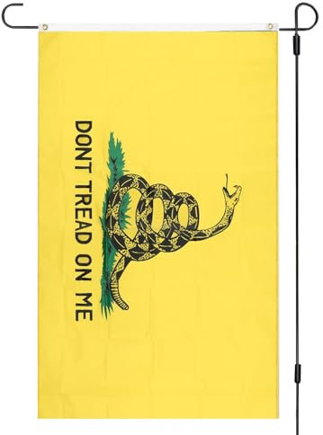 Bandera comas un bocadillo, banderas patrióticas para habitación - Banderas libertarias de Gadsden - Bandera interior al aire libre de doble cara, banderas de garaje novedosas 35 × 59 pulgadas para fi
