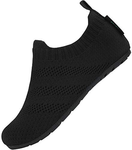 SAGUARO Hausschuhe Leicht rutschfest Pantoffeln Atmungsaktives Slippers für Jungen Mädchen Kleinkinder, Schuhe Schwarz 30/31