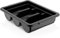 Zilpoo - Commercial Cutlery Bin, 3-Compartment Restaurant Kitchen Flatware Tray, Silverware Storage Plastic Container, Condiments Holder, Utensil Organizer Box (Black)