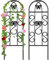 Amagabeli - Lot de 2 treillis de jardin en fer noir antirouille pour plantes grimpantes, vignes, légumes, fleurs, terrasse, treillis métallique pour lierre, roses, concombres, clématites, pots de