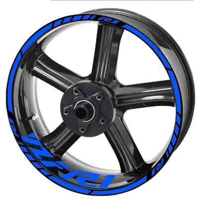 ZAPORA Roller Motorrad Nabe Reflektierende Aufkleber Rad Aufkleber Felge Aufkleber Set Für Yamaha YZF R1 R1 Randaufkleber(Color6)