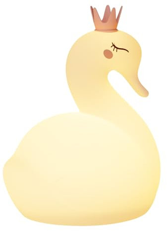 K KASONIC Nuit Lumière pour Enfants, RGB Silicone Veilleuse pour Tout-Petits, Mignonne Lampe de Nuit Animale avec Contrôle Tactile, Lumières de Nuit pour Enfants pour Chambre à Coucher, Cygne