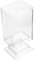 Mikinona Cosmetics Cotton Pad Holder Transparent Dustproof Makeup Remover Organizer with High Stand for Efficient Vanity Storage Versatile Beauty Tool for Nail Wipes and More