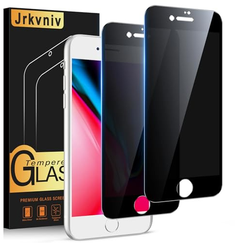 Jrkvniv Sichtschutz Panzer Schutz Glas für iPhone 8 Plus/iPhone 7 Plus,9H Härte Privacy Schutzfolie Blickschutz,Anti-Spy Schutzglas Displayschutzfolie Kratzfest Sichtschutzfolie Displayschutz,2 Stück