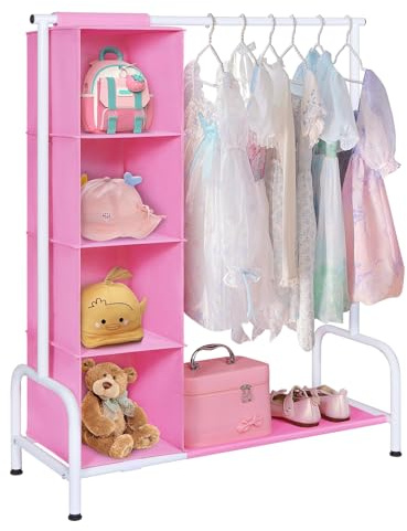 Univivi Portant à vêtements pour enfants, pour vêtements de petite taille pour vêtements de petite taille, portatif, pour manteaux, jupes, vêtements pour chambre d'enfant, 78 x 109 cm