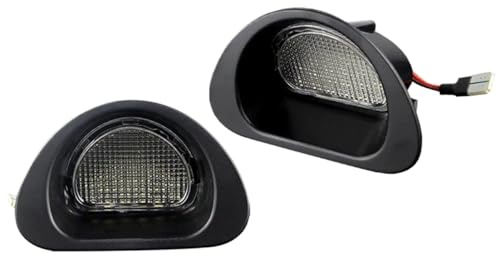 Vvhabpm LED Number Plate Light For Peugeot 107 For Citroen C1 MK1 2005 2006 2007 2008 2009-2014 Canbus White 6500K LED License Plate Light Error Free 6340E2 6340 E2