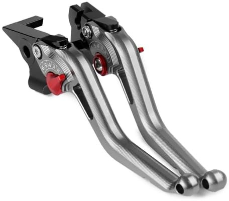 RORVECQ Für SUZUKI SV650/X SV 650 2016 2017 2018 2019 2020 2021 2022 Kurze Verstellbare Motorrad-Bremskupplungshebel(GRAU)