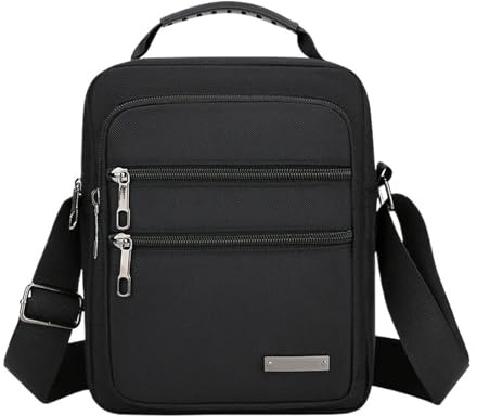 Kompatibel mit einfachen Retro-Umhängetaschen for Herren(Black)