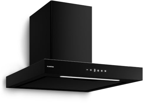 Klarstein Vapura Wand-Dunstabzugshaube: Dunstabzug 609 m³/h, Wärmesensor, Touch Control, LED-Licht, Energieklasse A++