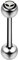 Monster Piercing Aliengesicht Logoball Bild mit 14 Gauge - 14MM Länge 316L chirurgischer Stahl Straight Barbell Zunge Bar Piercing