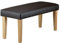 Homestyle4u 1840, Bank Sitzbank gepolstert Flur Bettbank Schlafzimmer Schuhbank Polsterbank Braun Holz