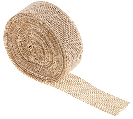 MagiDeal Shabby Chic Weihnachten Juteband Tischband Schleifeband Dekoration, Braun, 1000x2.5cm