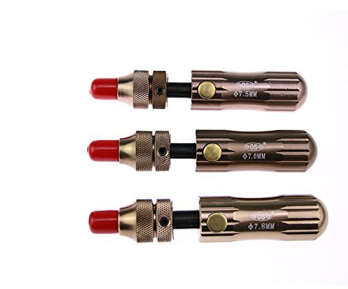 TPM Go Lot de 3 outils de crochetage tubulaires en cuivre de 7,0 mm, 7,5 mm, 7,8 mm avec serrure tubulaire transparente