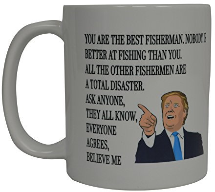 Rogue River Tactical Lustige Kaffeetasse mit Aufschrift Best Fishing Donald Trump, Geschenkidee, Fischerfisch