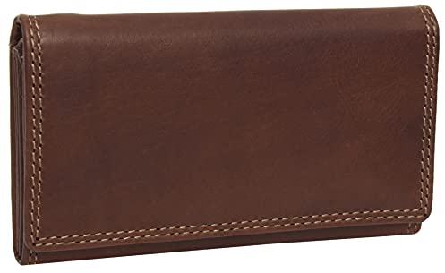 Gusti Geldbörse Leder - Gustava Portemonnaie Brieftasche Geldbeutel Damen Braun Leder
