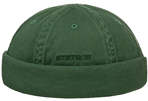 Stetson Ocala Baumwoll Dockercap Herren UV-Schutz 40 Hafenmütze Sommer Winter dunkelgrün XL (60-61 cm)