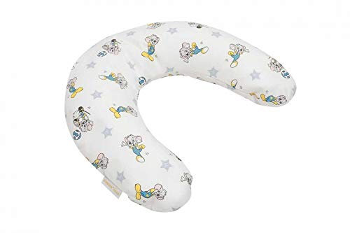 gws Family Nackenkissen Babyhörnchen Ed & Edda 100x21cm weich & anschmiegsam hochwertige EPS-Micorperlenfüllung TÜV Zertifiziert Nackenstütze Kuschelkissen Farbe Sterne weiß