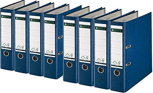 Leitz 1010 Qualitäts-Ordner Plastik breit, mit patentierter 180º-Präzisionsmechanik 8er Pack