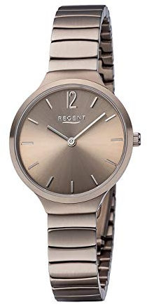 REGENT Damenarmbanduhr Edelstahl IP-Khaki mit Edelstahlarmband IP-Khaki BA-555