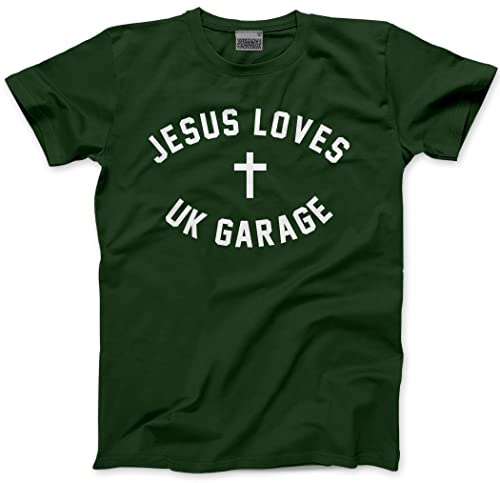 HotScamp Jesus Loves UK Garage - Mens Unisex T-Shirt - Music UK DJ Raver