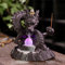 Brûleur d'encens à refoulement en céramique avec 20 cônes d'encens à refoulement - Décoration d'intérieur - Boîte cadeau exquise (dragon avec perle)
