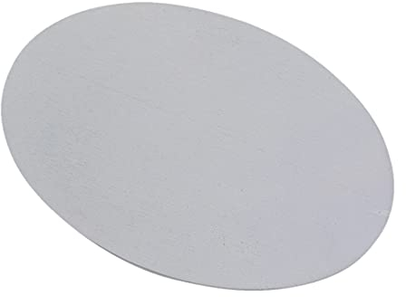 NKlaus Plato Ovalado Aluminio Blanco 17x12cm platillo portavelas Bandeja cepillada - Diseño 10392