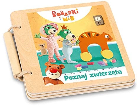 Trefl, Holzbuch Gottes und Bär - Lernen Sie Tiere, Holzspielzeug für die Kleinsten, Ökologisches Spielzeug aus Naturholz, für Kinder ab 6 Monaten
