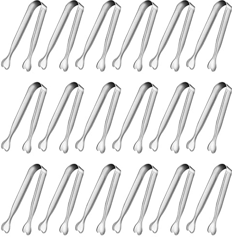 Mini Serving Tongs, Anytrp 18-Packs Stainless Steel Sugar Tongs, 4.3inch Ice Tongs Kitchen Appetizers Tongs for Coffee Bar, Tea Party, Desserts Party, Sugar and Ice Bucket