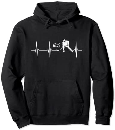 Eishockeyspieler Herzschlag Eishockey Pullover Hoodie