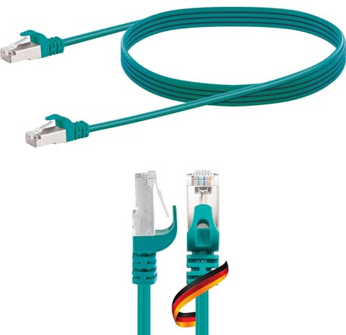 SCHWAIGER CKG6020 539 Netzwerkkabel CAT6 Ethernet Kabel LAN DSL Router Patchkabel 1000 MBit/s für Gigabit-Netzwerk 2m grün