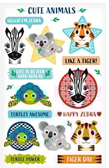 herlitz 50040261 selbstklebende Sticker Cute Animals, FSC, 10 x 3 Bogen