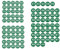 Gravierte Nummernschilder, Tischplatzschilder, Nummernschilder aus Kunststoff, runde Schlüsselnummernschilder, Nummernschilder, Schlüsselringe (grüne Nummer 1-100)