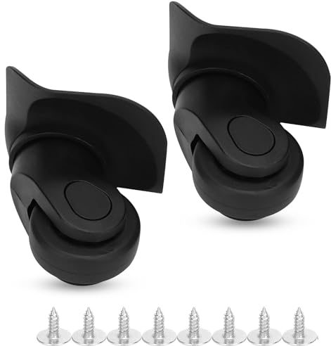 Gepäckrollen, A03 Outdoor Koffer Dämpfer einreihige Räder links & rechts Universal Gepäckrollen Suitcase Wheels DIY Ersatzteile Doppelrollen-Räder Lenkrollen Räder für Koffer (1pair)