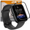REY 2X Protector de Pantalla Curvo 3D para AMAZFIT BIP 3 - AMAZFIT BIP 3 Pro, Negro, Protección Completa, 3D / 4D / 5D
