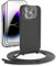DiDaDi Handykette kompatibel mit iPhone 11 Hülle,Handyband Necklace Hülle mit Band Handyhülle für zum Umhängen Silikon Case mit Schnur Schutzfolie und Kameraschutz in Schwarz