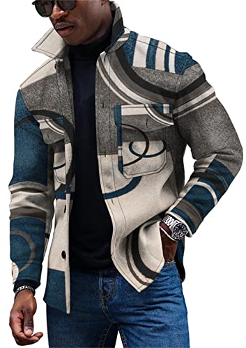 KONG JIMFAN Ünne Jacke Herren Trainingsjacken Herren Weißes Hemd Jacken Herren Sweatshirt Y2k Zip Up Hoodie Herren Winterjacke Schwarze Lederjacke Grünes Hemd Winter Jacken Für Herren(Silver,L)