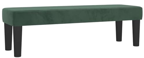 vidaXL | Bank | Dunkelgrün 100 x 30 x 30 cm Samt | Die sanften Samtpolster machen das Entspannen echt angenehm, Der minimalistische Stil passt zu jedem Einrichtungsstil,
