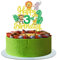 Joyeah Jungle Animal 3rd Birthday Cake Toppers for Three Wild Tiger Giraffe Lion Theme Party, Happy Birthday Toppers Decoration for DIY Dessert Cake Decoration Supplies