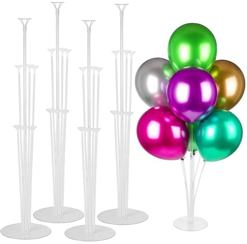4 Set Supporto Per Palloncini Supporto Palloncini Porta Palloncini Da Tavolo Per Matrimoni, Feste Di Compleanno, Eventi Aziendali, Celebrazioni Festive, Natale, Cerimonie Di Inaugurazione, Attività Pe