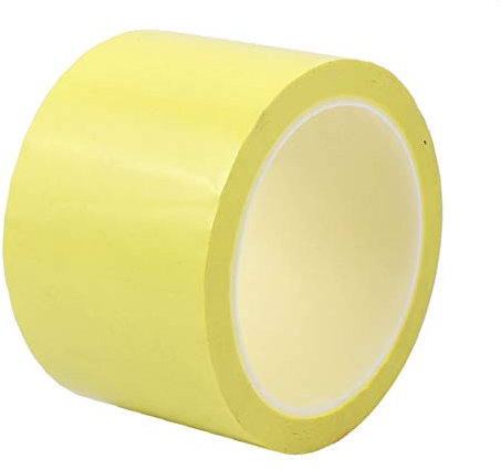 55 mm einseitig Starkes, selbstklebendes Mylar-Klebeband, 50 m lang, flammhemmendes Klebeband, Gelb