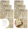 ZOCONE Lametta-Vorhänge, Lametta-Vorhänge, 2 x 1 m, Folien-Fransenvorhang, Lametta-Hintergrund, Türvorhang, Party-Dekoration, Champagner-Gold-Folienvorhang, Hintergrund für Geburtstagsparty, 6 Stück