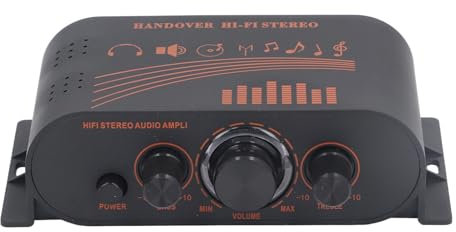 Mini Amplificateur de Puissance HiFi, Son Clair Stéréo 40 W X 2 Canaux pour Haut-parleurs de Voiture, TV, Téléphones Portables