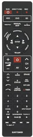 ALLIMITY EUR7729KE0 Remote Control Compatible with Panasonic DVD Player DMR-EH50P DMR-EH60 DMR-ES10 DMR-E55K DMR-E55P9 DMR-E55S